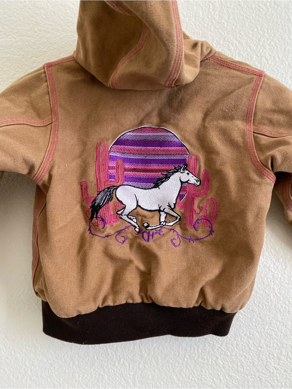 Cowgirl Hardware Embroidered Horse Canvas Jacket
